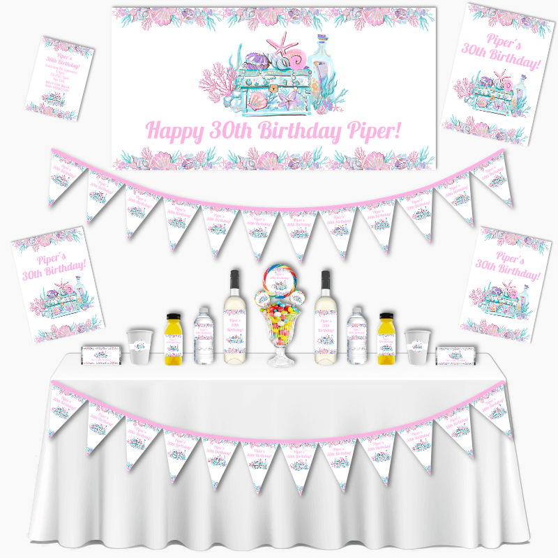 Personalised Ocean Treasure Party Decorations