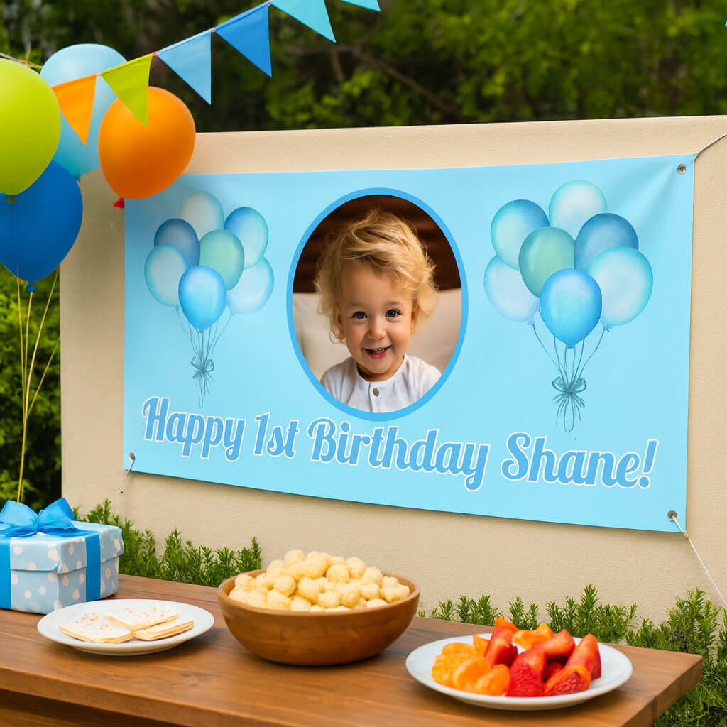 Custom Printed Party Banner with Photo