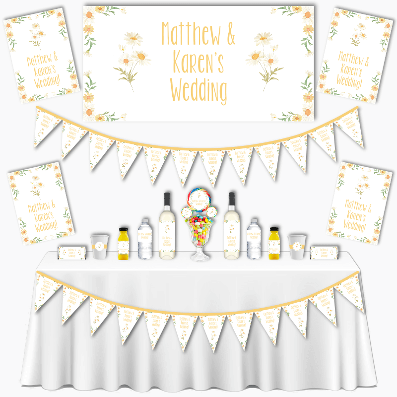 Personalised Daisy Wedding Decorations