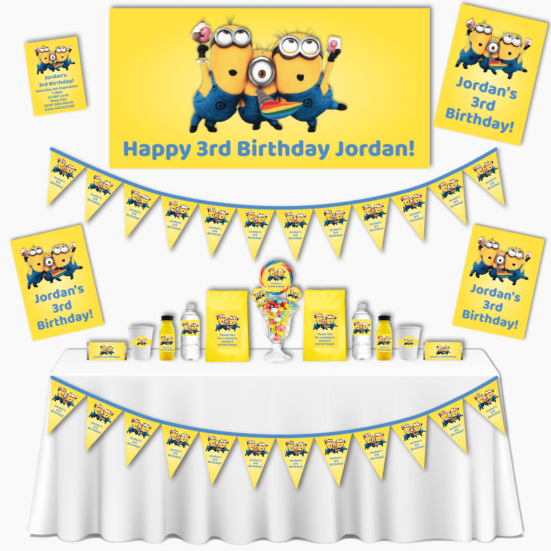 Personalised Minions Birthday Party Decorations