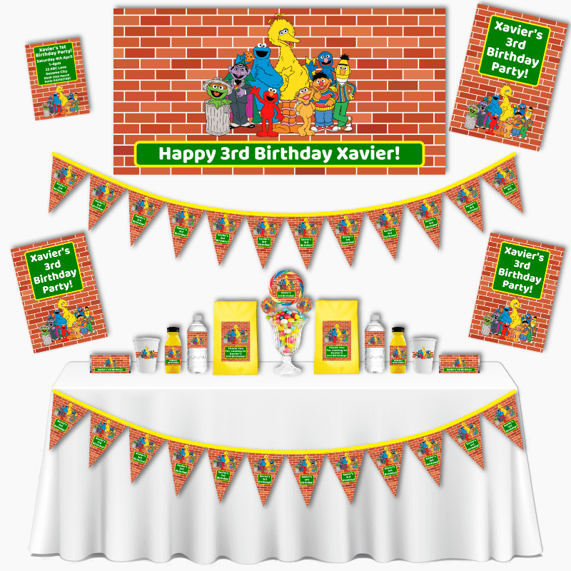 Personalised Sesame Street Birthday Party Decorations