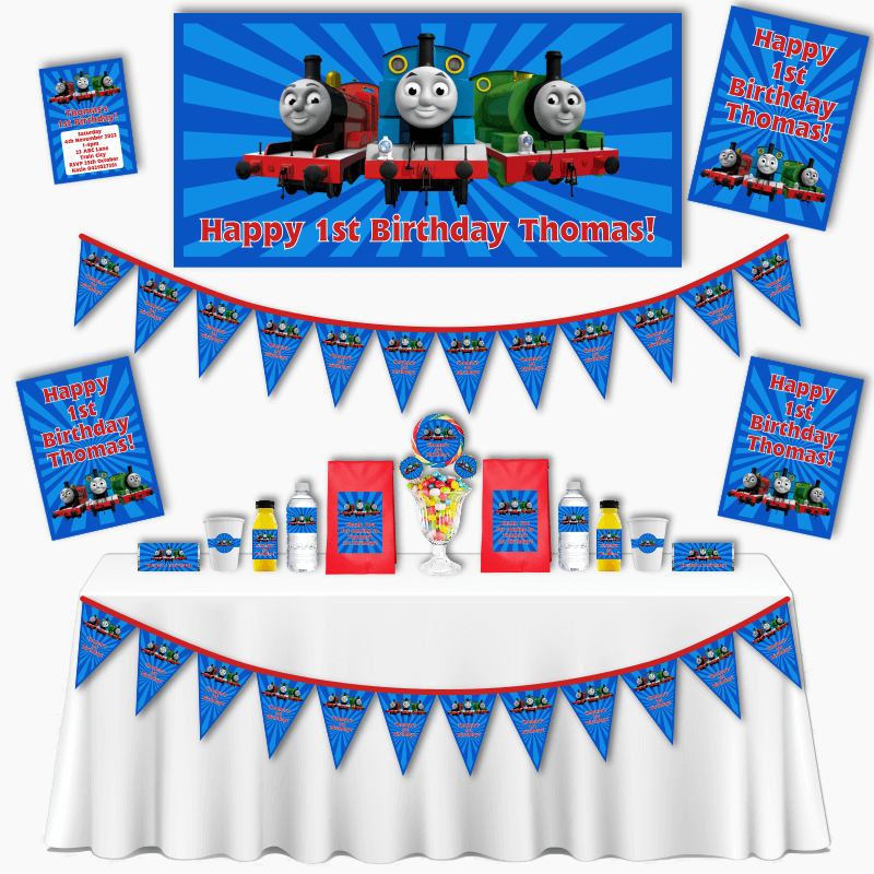 Personalised Thomas the Tank Engine Birthday Party Decorations