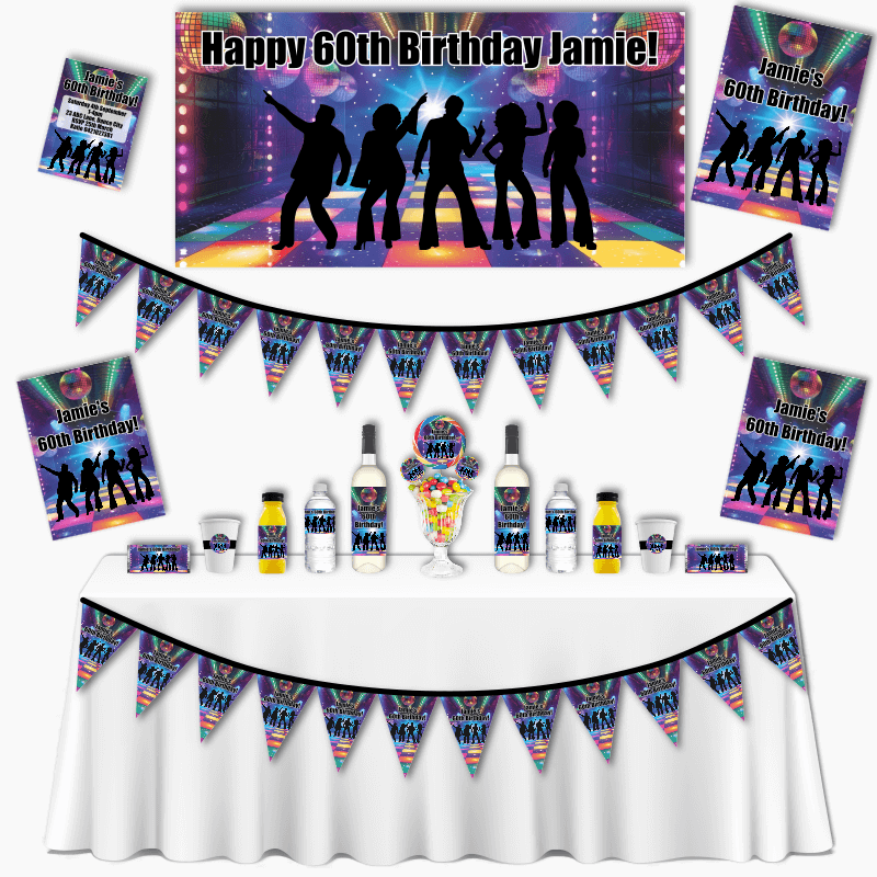 Personalised 1970s Disco Grand Party Pack