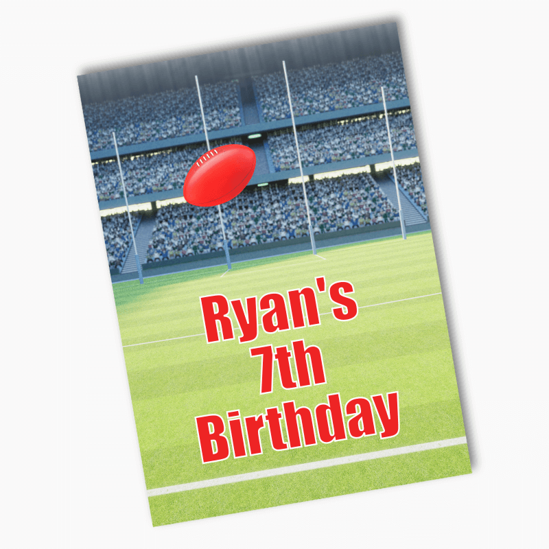 Personalised Aussie Rules Football Party Posters