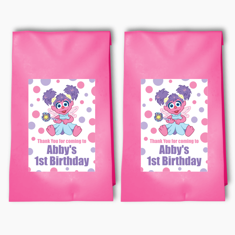 Personalised Abby Cadabby Party Bags &amp; Labels