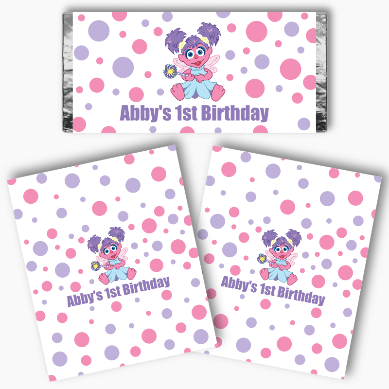 Personalised Abby Cadabby Party Mini Chocolate Labels