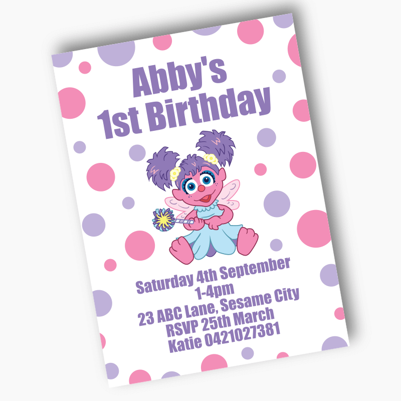 Personalised Abby Cadabby Party Invites