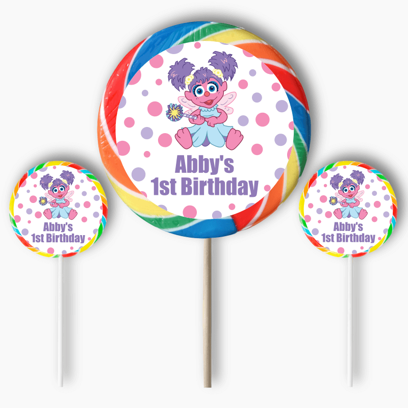 Personalised Abby Cadabby Party Round Stickers