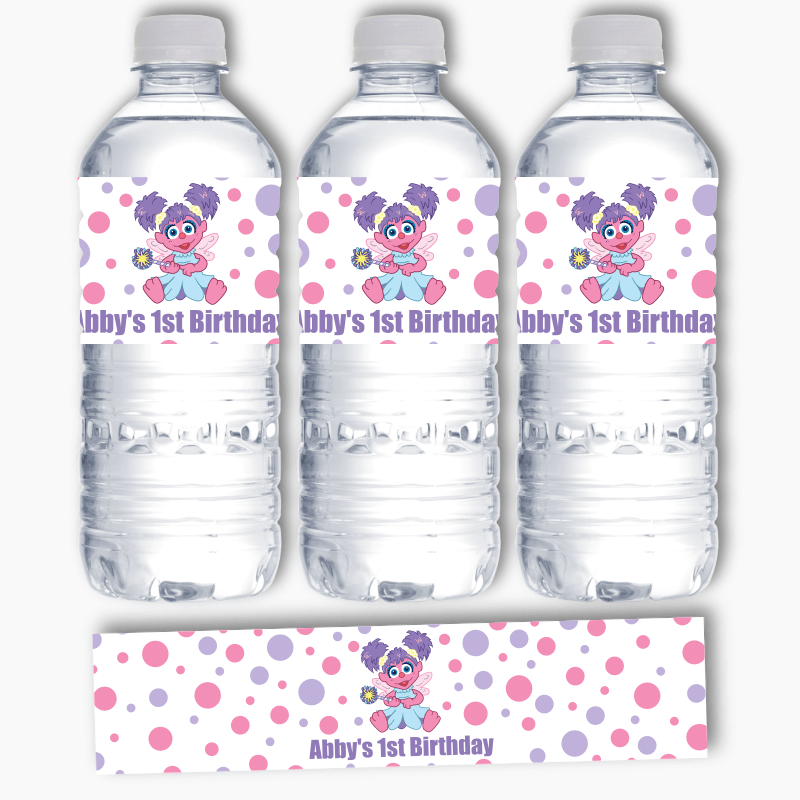 Personalised Abby Cadabby Party Water Labels