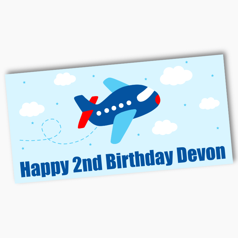 Personalised Airplane Birthday Party Banners