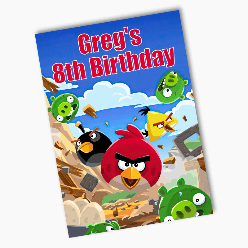 Personalised Angry Birds Birthday Party Posters