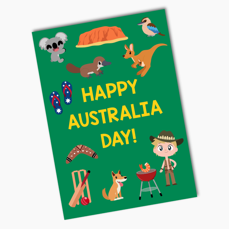 Fun Aussie Character Australia Day Party Posters