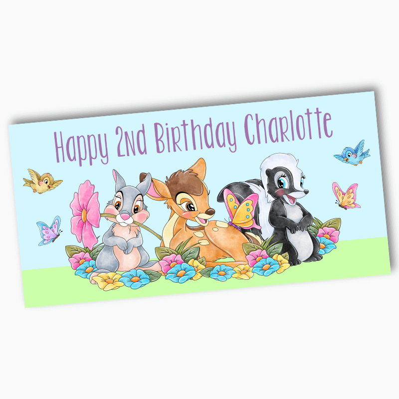 Personalised Bambi Birthday Party Banners