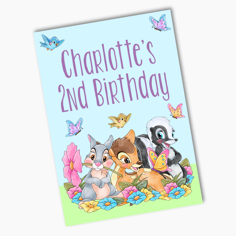 Personalised Bambi Birthday Party Posters