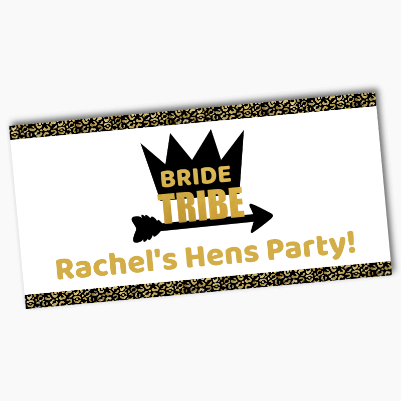 Personalised Black & Gold Bride Tribe Hens Party Banners