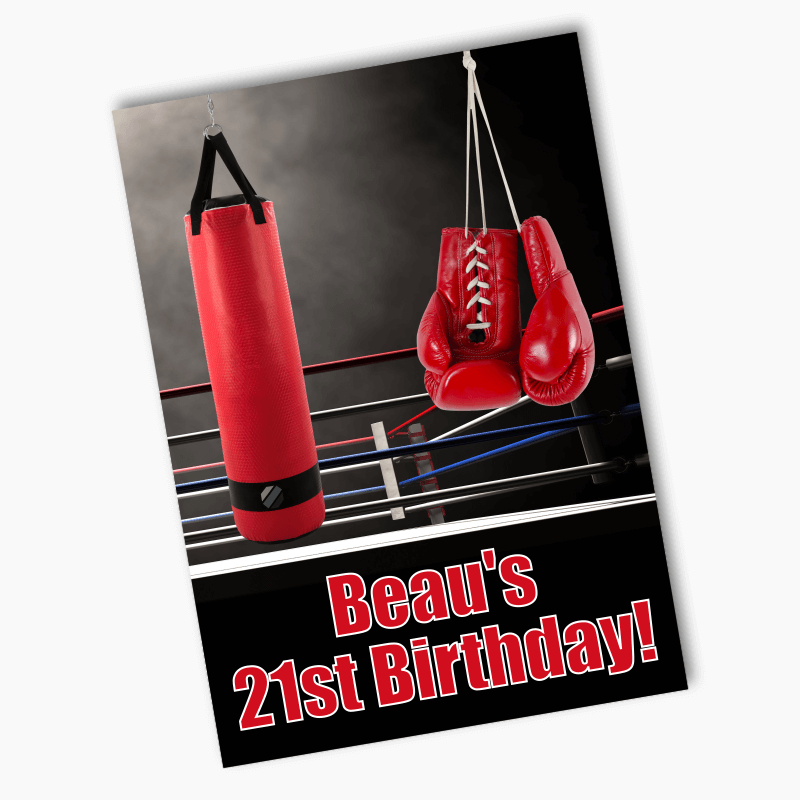 Personalised Boxing Birthday Party Posters