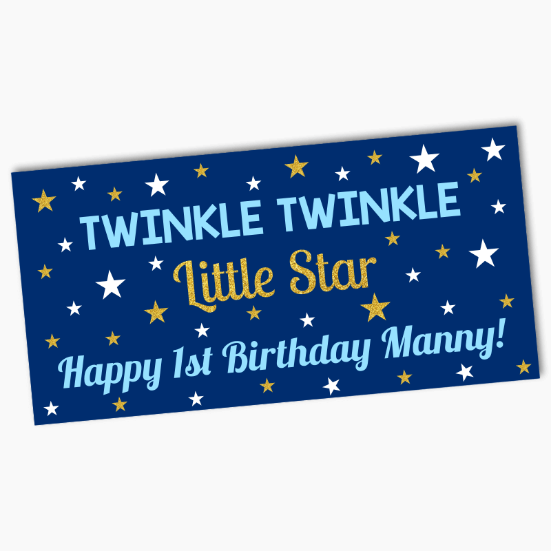Boys Twinkle Twinkle Little Star Party Banner