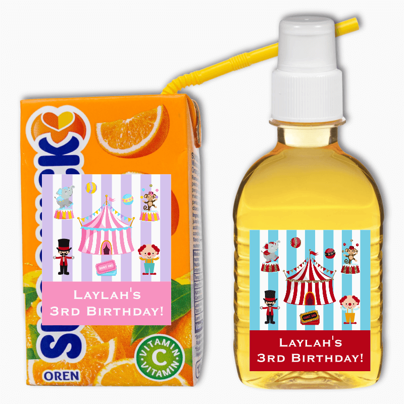 Carnival Party Rectangle Favour Stickers