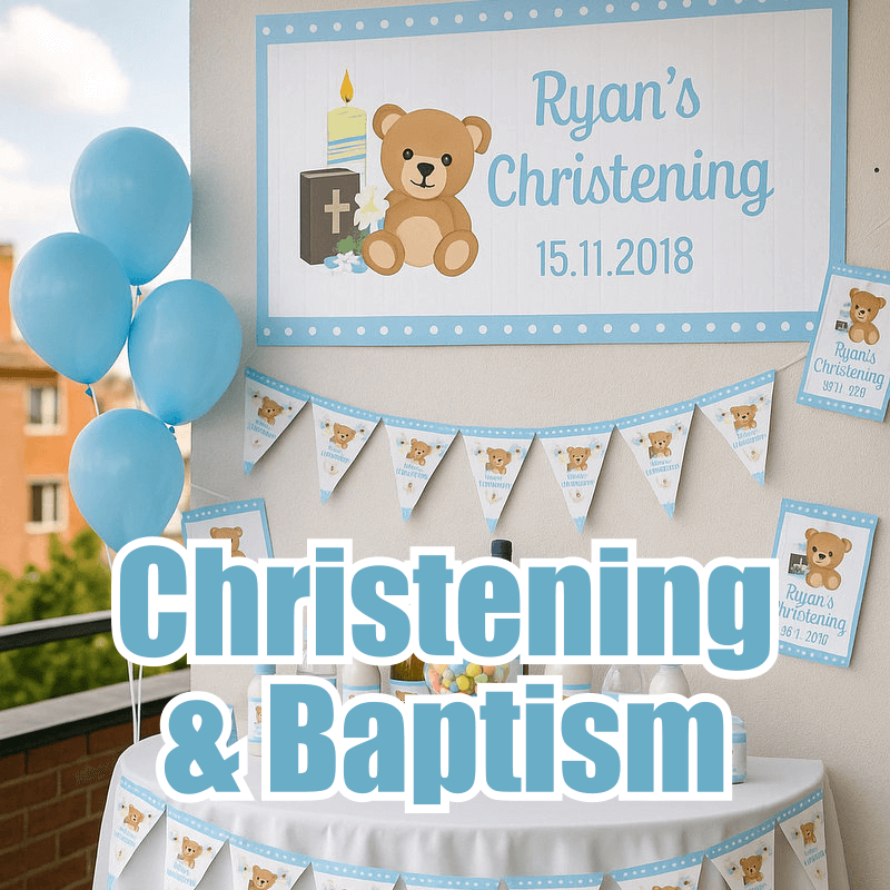 Custom Christening Decorations