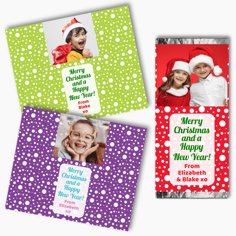 Personalised Jolly Christmas Gift Mini Chocolate Labels