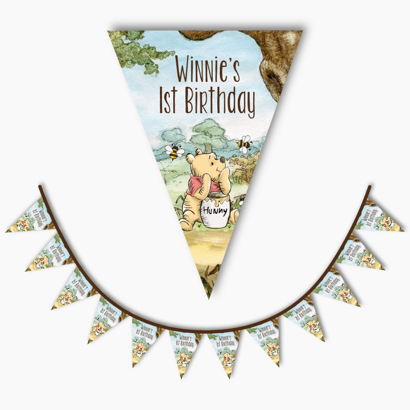 Classic Winnie the Pooh Party Flag Bunting