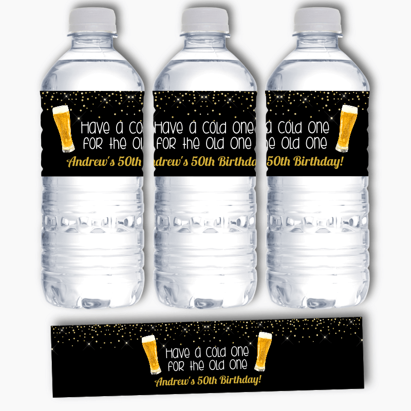 cold-one-for-the-old-one-mens-beer-theme-party-supplies-katie-j-design-and-events for A Cold One For The Old One Free Printable Cold One for the Old One