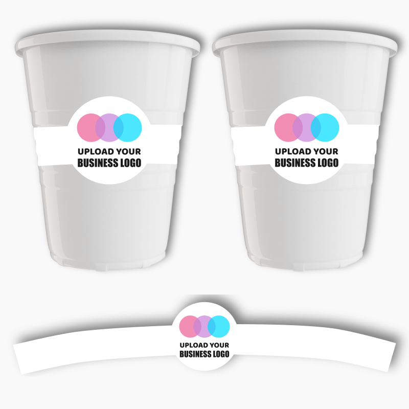 Personalised Business & Company Logo Cup Stickers