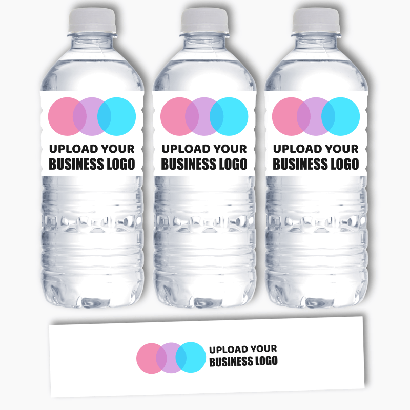 Business & Company Logo Water Bottle Labels | Custom Printed - Katie J ...