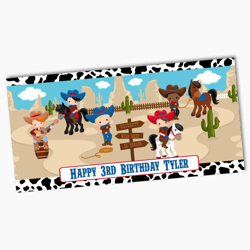 Personalised Cowboy Birthday Party Banners