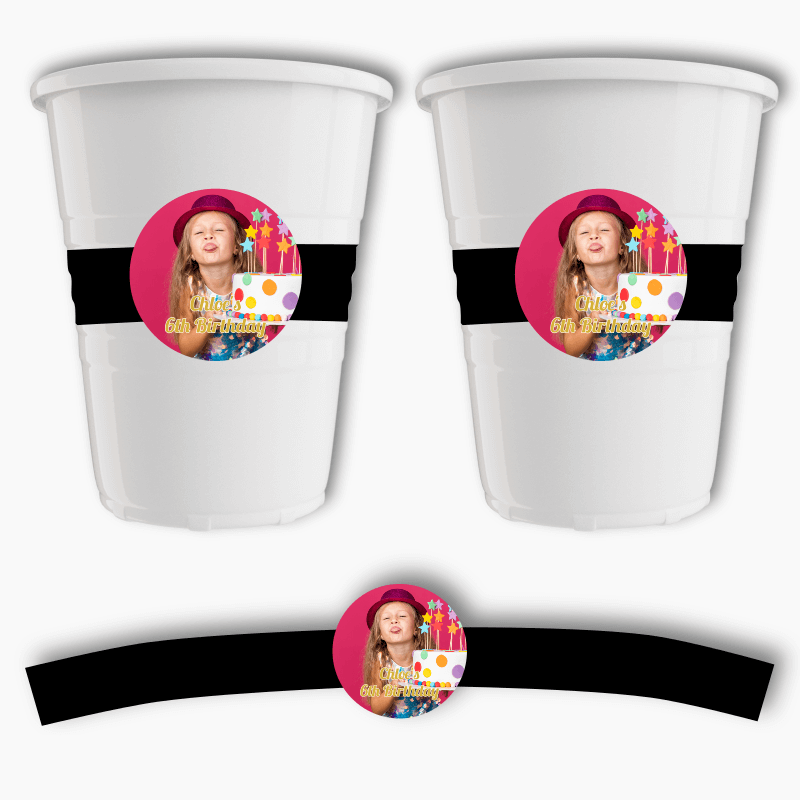 Personalised Create Your Own Party Cup Stickers