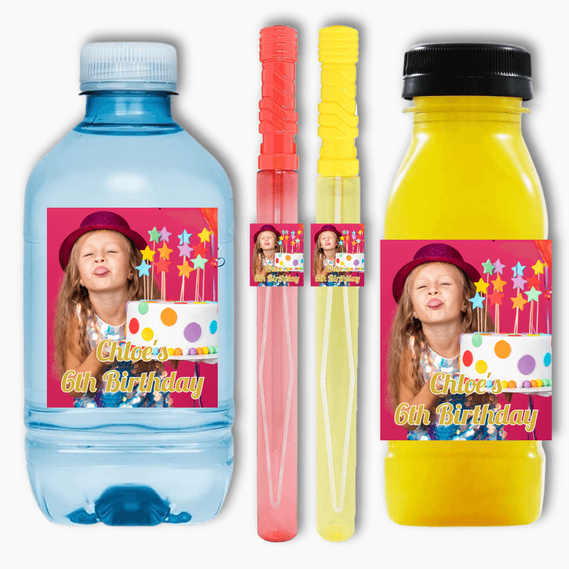 Create your Own Birthday Party Rectangle Favour Stickers