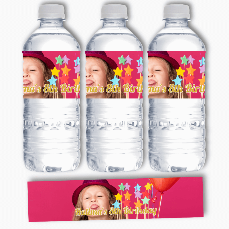 Personalised Create Your Own Party Water Bottle Labels