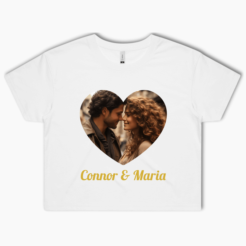Personalised Create Your Own Engagement Crop Shirt