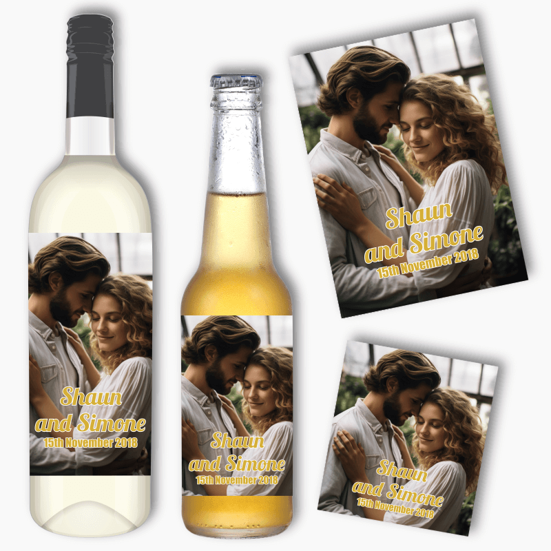 Personalised Create Your Own Wedding Wine & Beer Labels