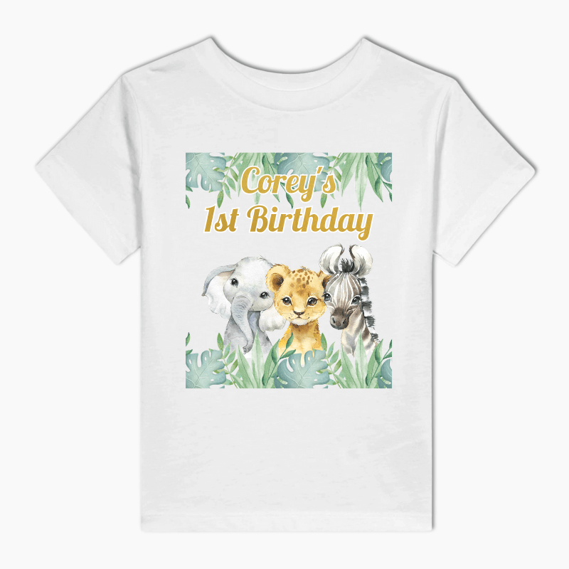 Floral Custom African Animals Wild One Party Shirt