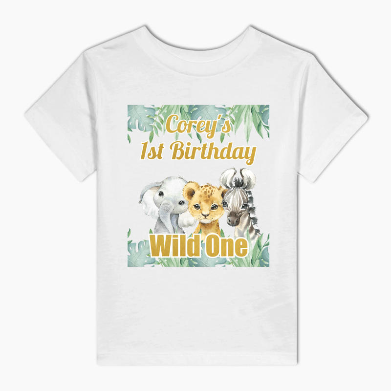 Custom African Animals Wild One Party Shirt