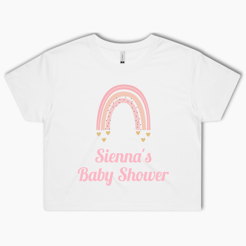 Personalised Boho Rainbow Party Crop Shirt