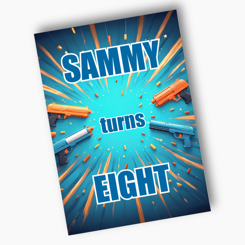 Personalised Toy Blaster Party Posters