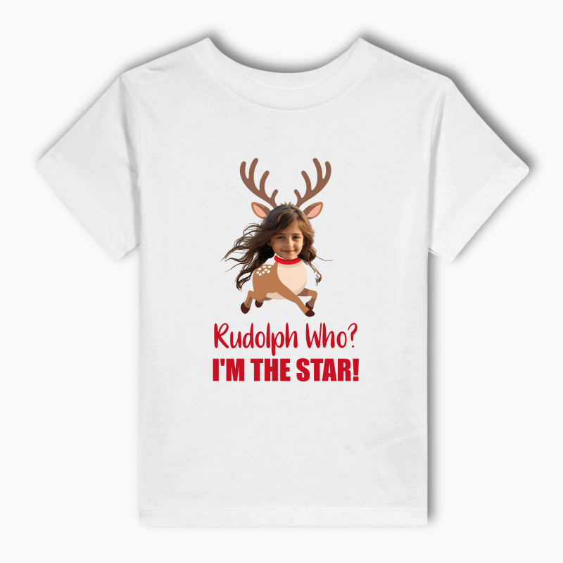 Personalised "Rudolph Who?" Christmas Kids T-Shirt