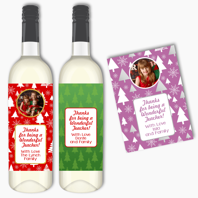thumbnail image 2 of Personalised Wine Bottle Label - Funny Teacher Gift, Christmas Present, Any Occasion 2 of 4