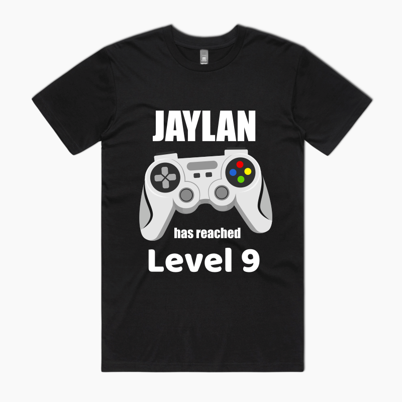 Personalised Gaming Party Adults Shirt - Black