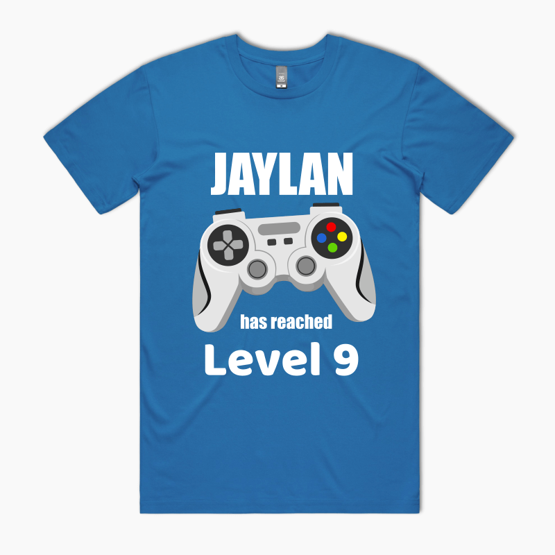 Personalised Gaming Party Adults Shirt - Blue