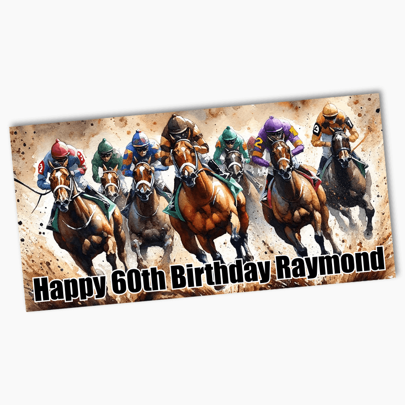 Personalised Horse Racing Party Banners