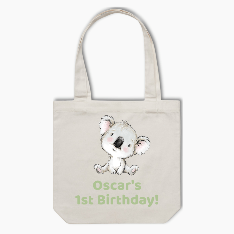 Personalised Koala Bear Party Tote Bag