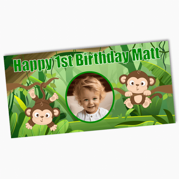 Custom Monkey Photo Banners - Perfect for Birthdays! - Katie J Design ...