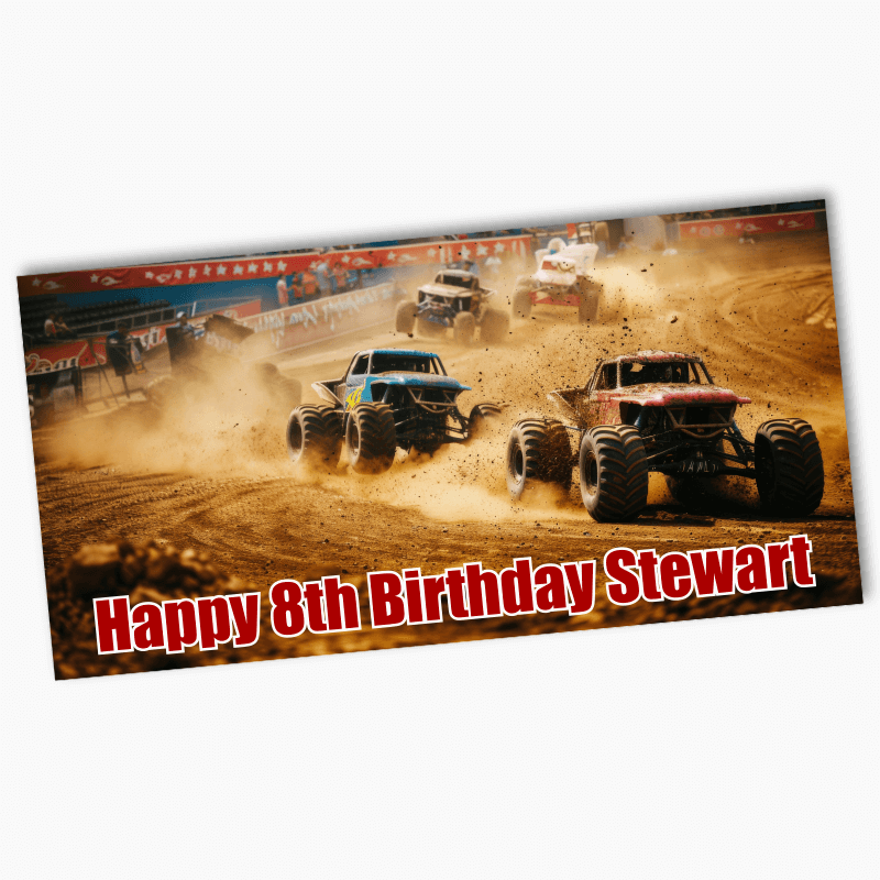 Personalised Monster Trucks Party Banners