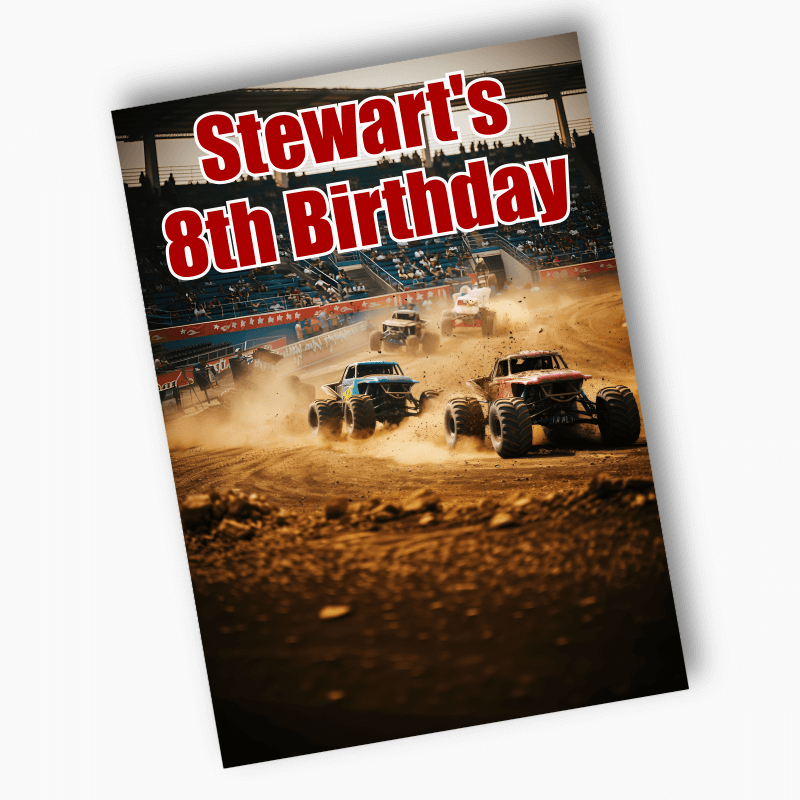 Personalised Monster Trucks Party Posters