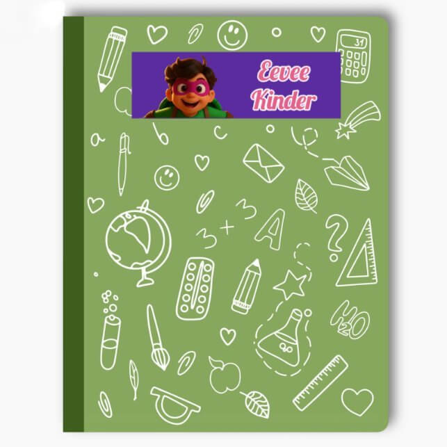 Custom Narrow Rectangle School Labels