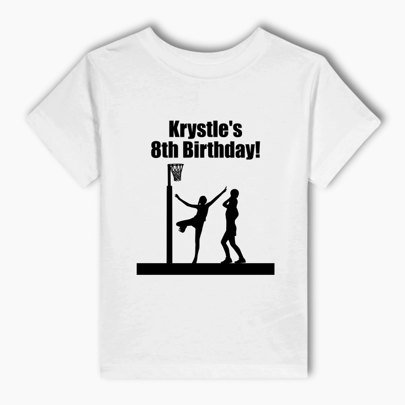 Personalised Netball Party Adults T-Shirt