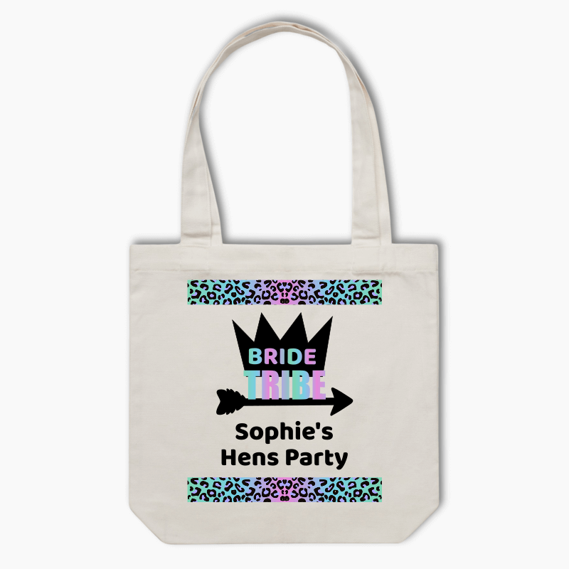 Personalised Rainbow Bride Tribe Hens Party Tote Bag
